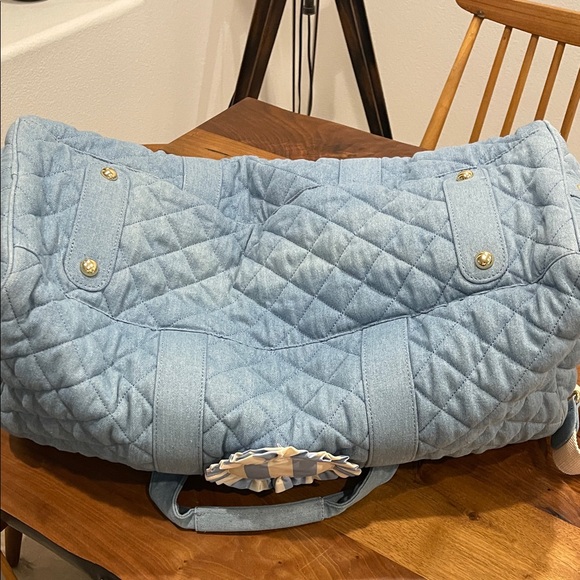 Stoney Clover Blue Quilted Tote Bag with 'MAHALO' Embroidery - Picture 9 of 15